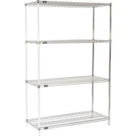 GLOBAL EQUIPMENT Nexel    Chrome Wire Shelving Add-On - 54"W x 21"D x 86"H A21548C